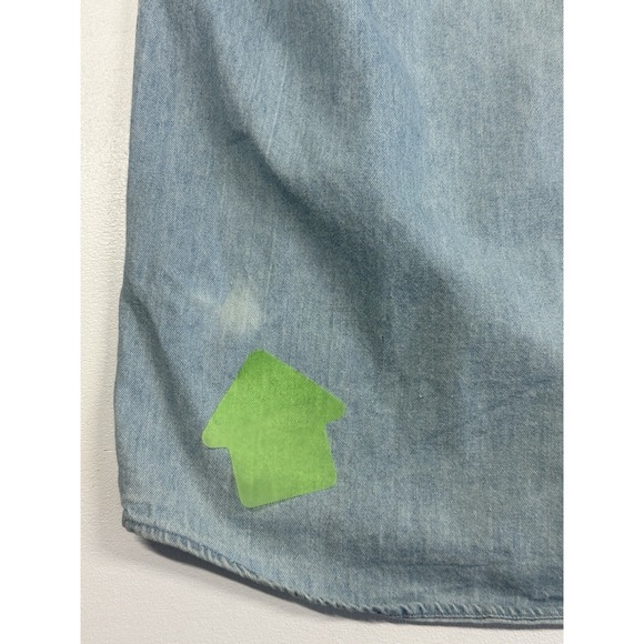 VTG Gitano Gingham Denim Chambray Shirt , Sz: Women's M 80s  (b38) - Picture 4 of 7